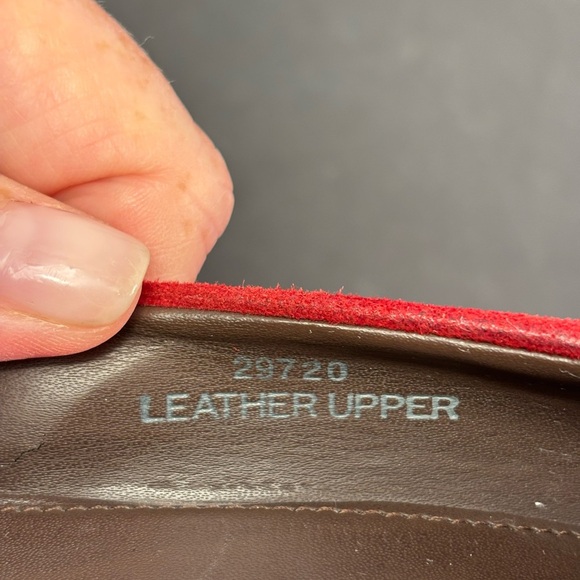 J.Crew Red Suede Platform Pumps Size 8 | Made in Italy Classic Romantic Heels - Picture 6 of 8